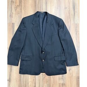 Oscar de la Renta Men's Blazer 44R Blue Two‎ Button Classic Jacket